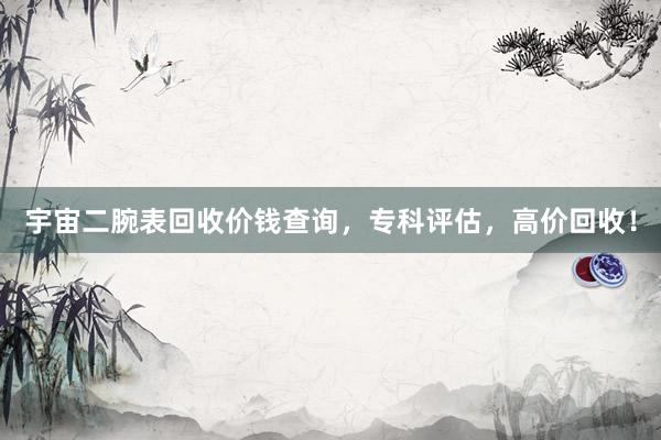 宇宙二腕表回收价钱查询，专科评估，高价回收！